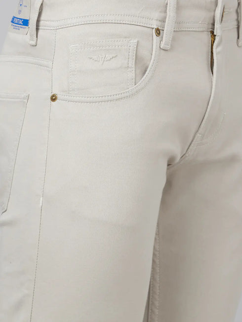 Mens Light Blue Stretchable Mid Rise Casual Jeans