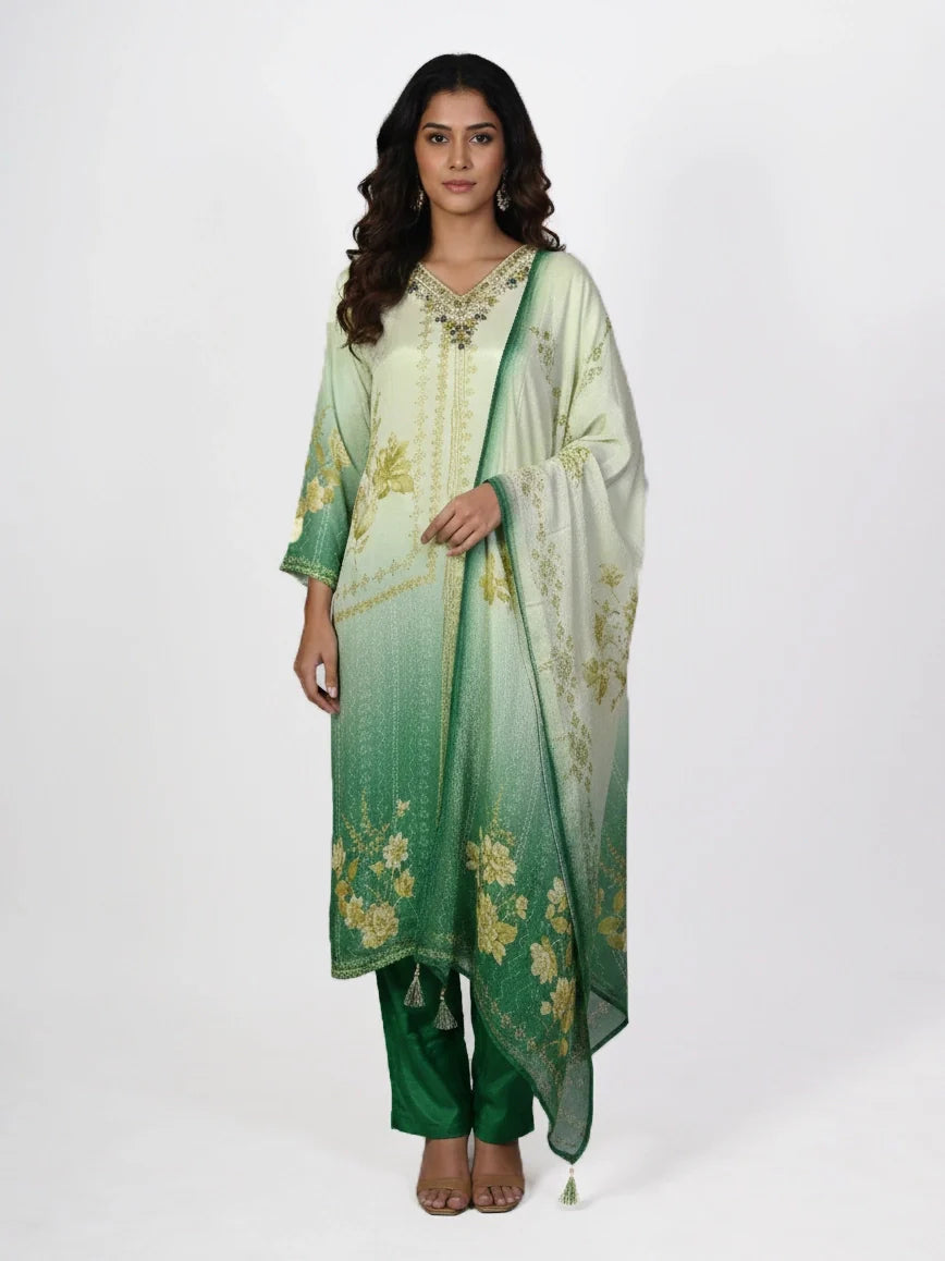 Dusty rose straight kurti set