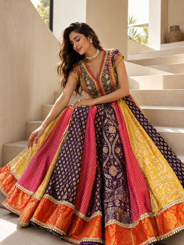 Designer Wine Wedding Lehenga for Women