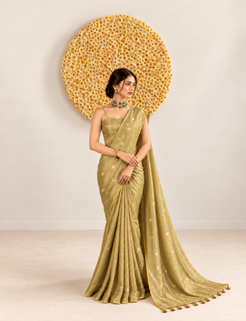 Designer Woven Saree with Jacquard Pattern & Elegant Border