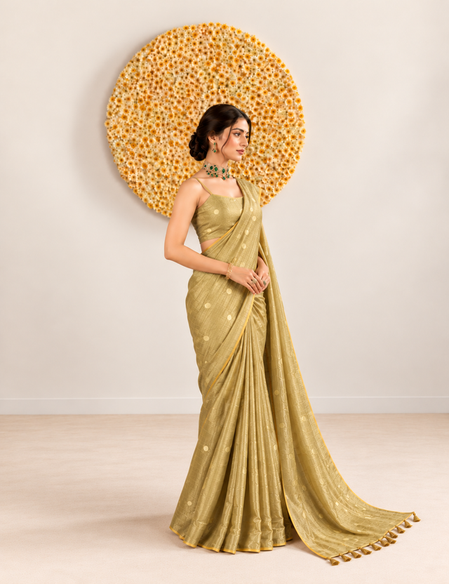 Designer Woven Saree with Jacquard Pattern & Elegant Border