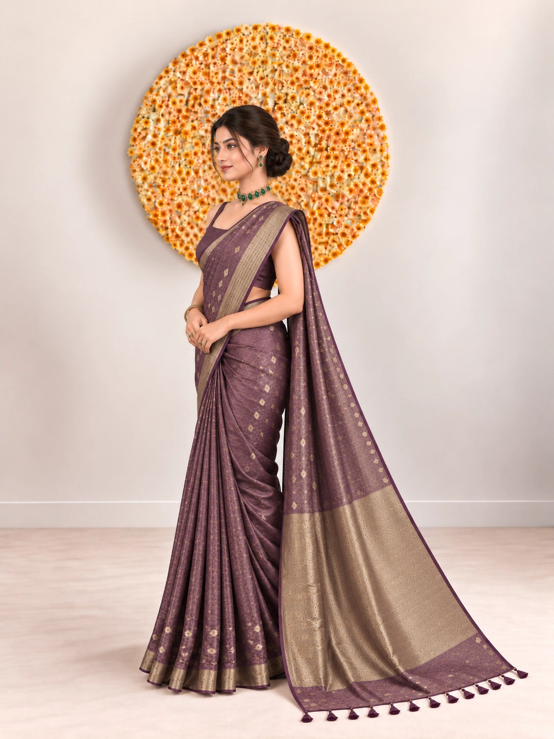 Art Silk Woven Saree with Designer Border