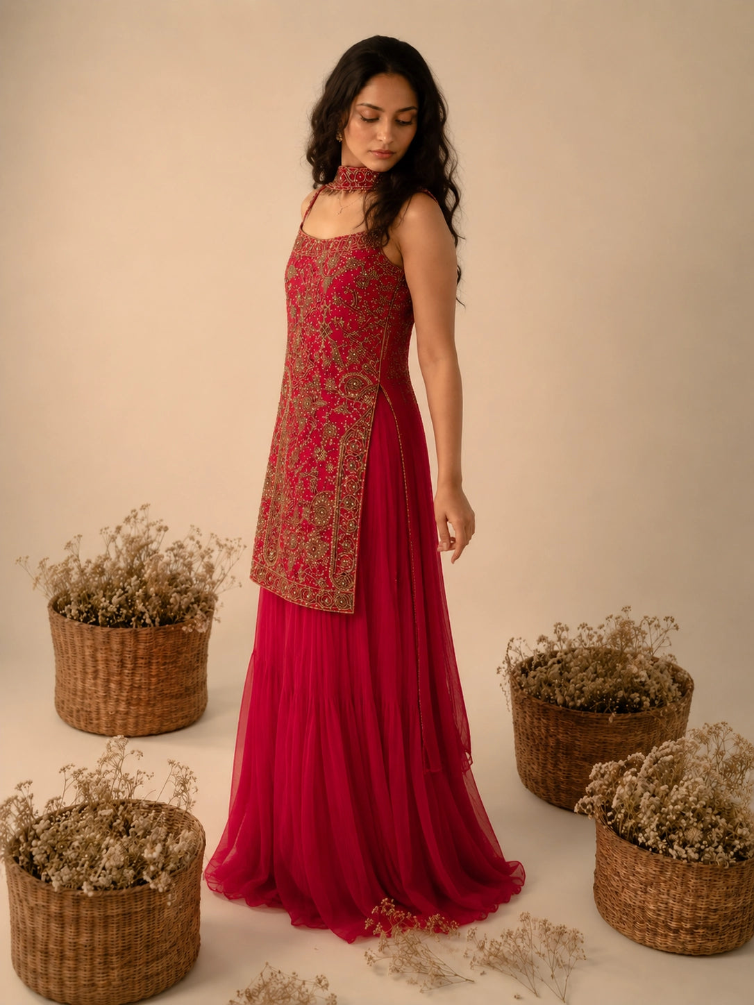 Royal Embroidered Designer Sharara Suit Set with Dupatta for Women