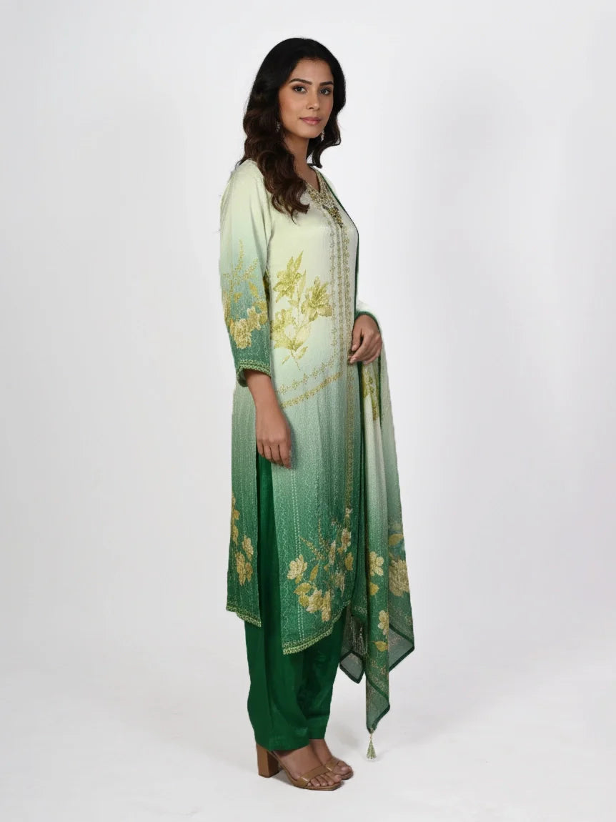 Dusty rose straight kurti set