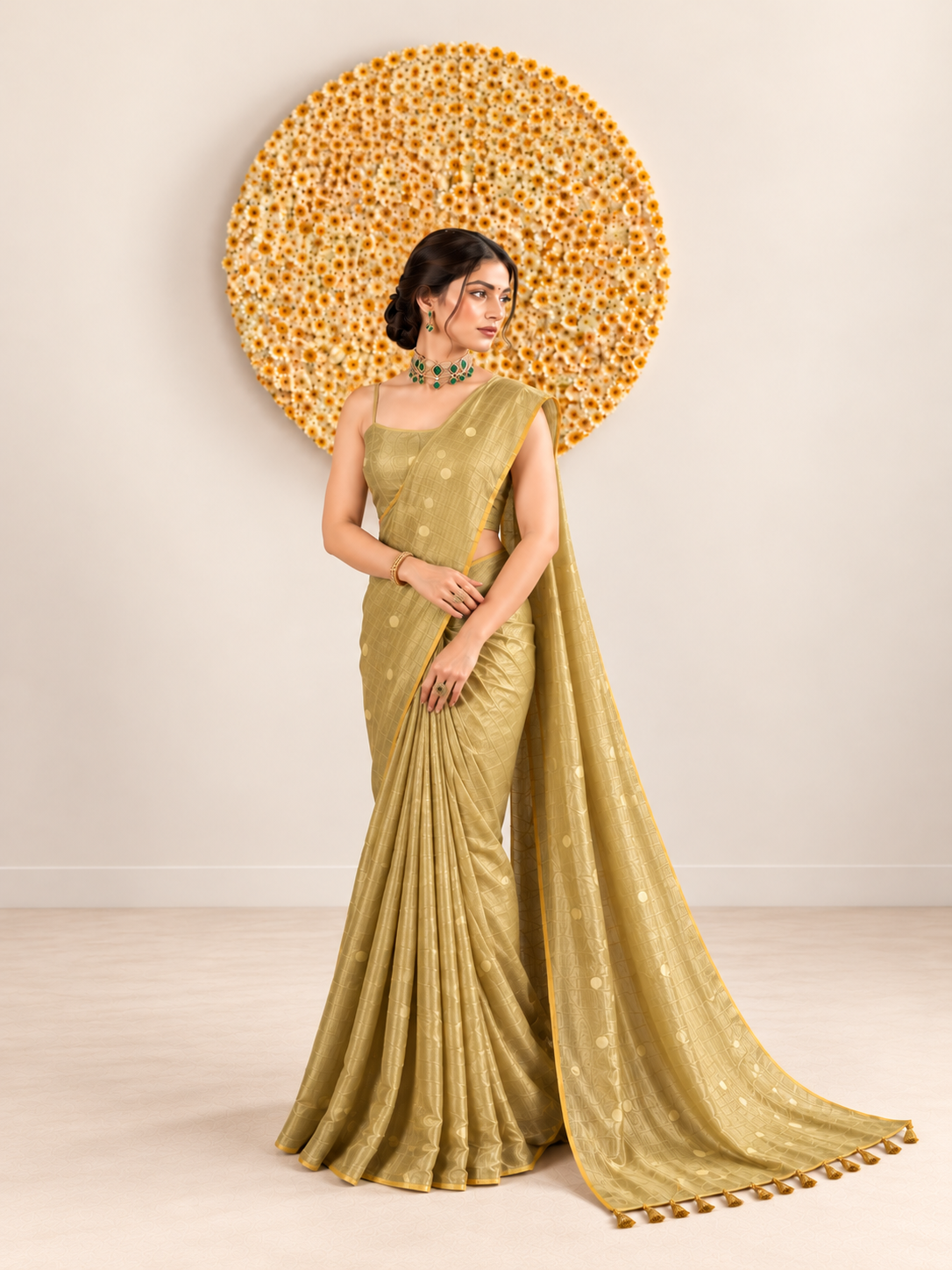 Designer Woven Saree with Jacquard Pattern & Elegant Border