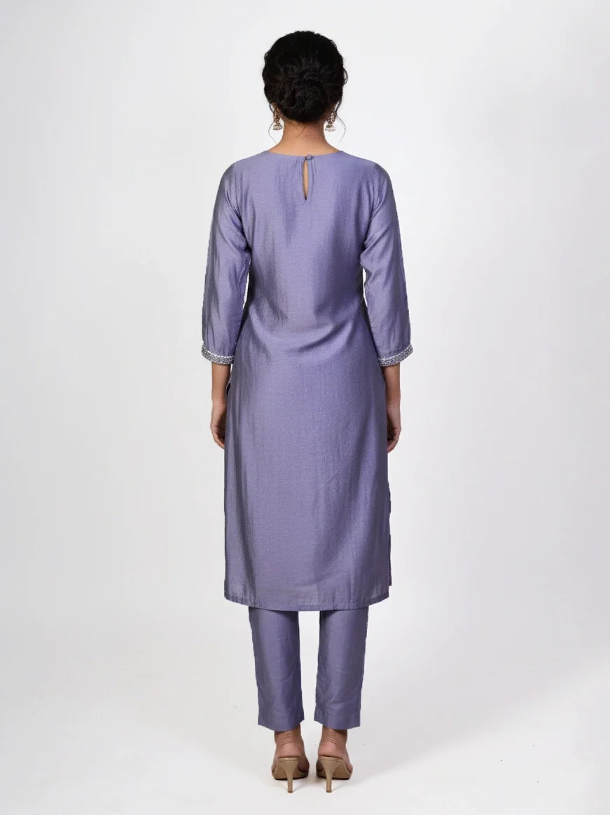 Cream kurti with dupatta