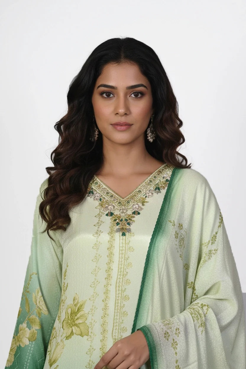 Dusty rose straight kurti set