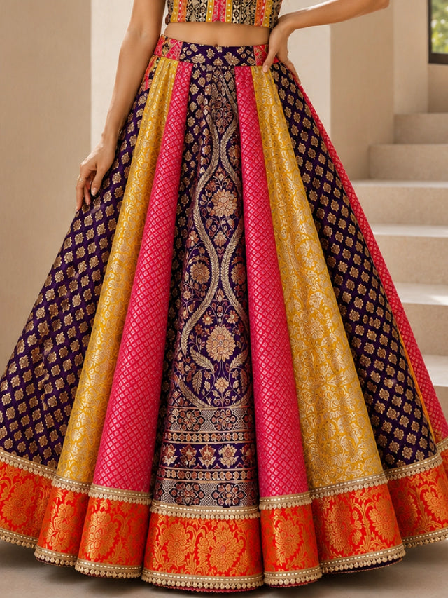 Designer Wine Wedding Lehenga for Women