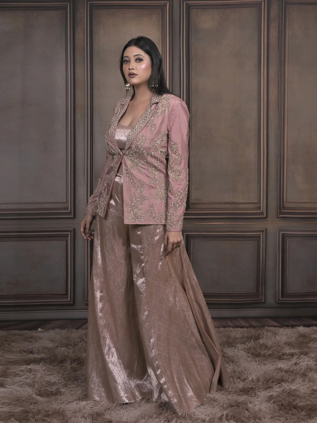 Indo-Western Blazer Jacket Set for Women