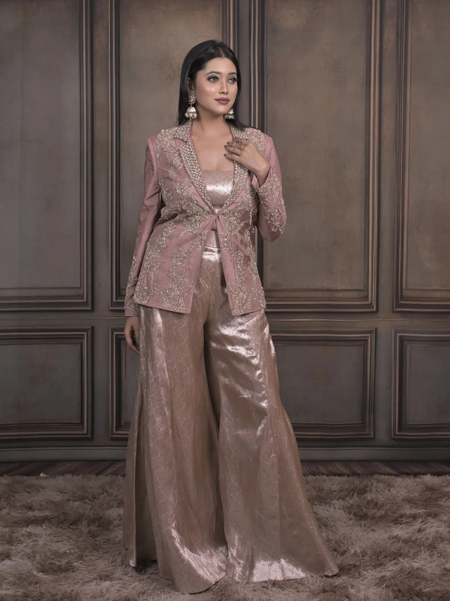 Indo-Western Blazer Jacket Set for Women