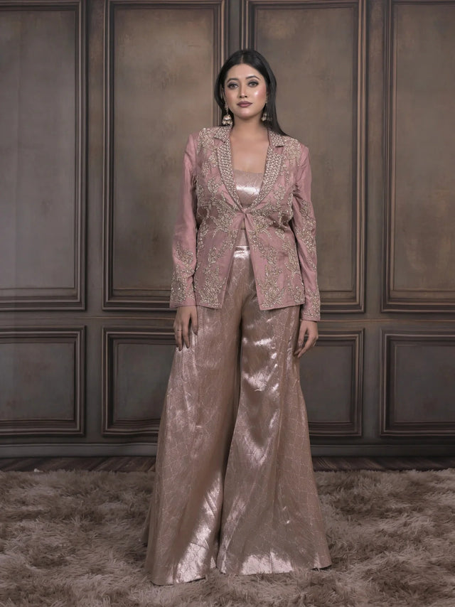 Indo-Western Blazer Jacket Set for Women