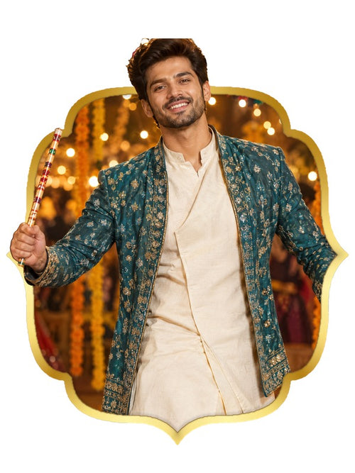 Men's indo-western with dandiya