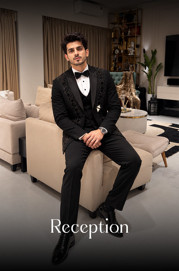 Reception — black tuxedo