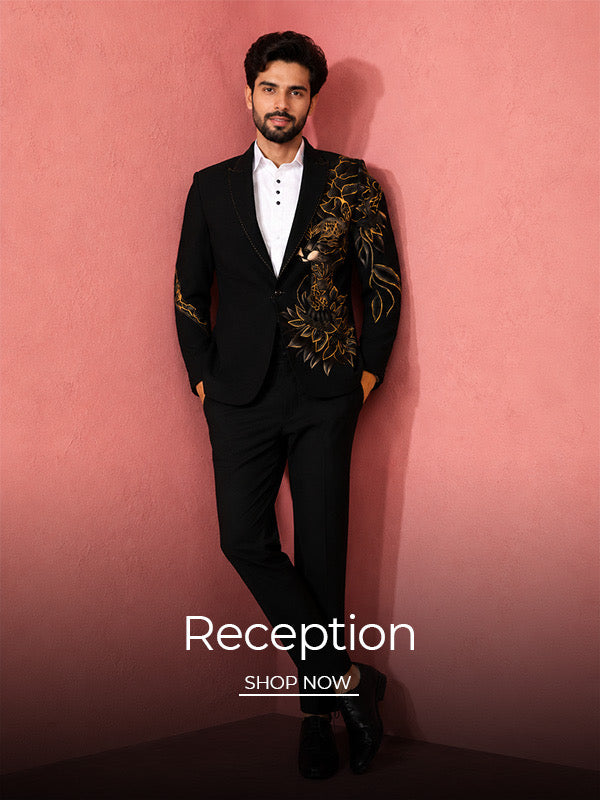 Reception — black tuxedo/suit
